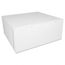 Tuck-Top Bakery Boxes, 14w x 14d x 6h, White, Paperboard