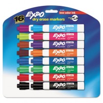 Low Odor Dry Erase Markers, Chisel Tip, Assorted, 16/Set