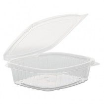 Clear Hinged Deli Container, APET, 8 oz, 5-3/8 x 4-1/2 x 2