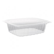 ClearPac Plastic Container with Lid, 7-1/2 x 6-1/2 x 2, Clear, 24 oz, 63/Bag