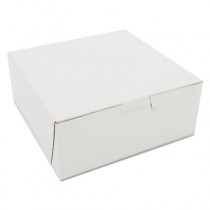 Non-Window Bakery Boxes, Paperboard, 6w x 6d x 2-1/2h, White