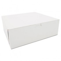 Non-Window Bakery Boxes, Paperboard, 12w x 12d x 4h, White