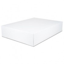 Non-Window Bakery Boxes, Paperboard, 22w x 16 3/4d x 4 1/2h, White