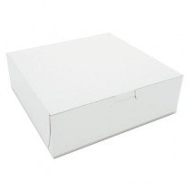 Non-Window Bakery Boxes, Paperboard, 8w x 8d x 2 1/2h, White