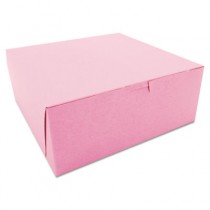 Non-Window Bakery Boxes, 10 x 10 x 4, Pink