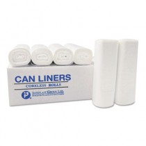 High-Density Can Liner, 24 x 33, 16-Gallon, 6 Micron, Black, 50/Roll