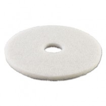 Standard 15-Inch Diameter Polishing Floor Pads, White