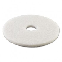Standard 13-Inch Diameter Polishing Floor Pads, White