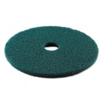 Standard 19-Inch Diameter Heavy-Duty Scrubbing Floor Pads, Green