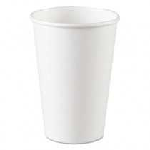 Paper Cups, Hot, 16 oz, White