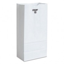 10# Paper Bag, 35-lb Base Weight, White, 6-5/16 x 4-3/16 x 13-3/8, 500-Bundle