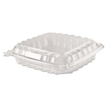 ClearSeal Plastic Hinged Container, 8-5/16 x 8-5/16 x 2, Clear, 125/Bag