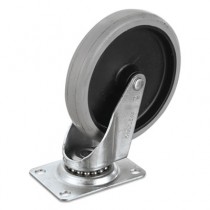 Replacement Swivel Casters, Bayonet, 5in Wheel, Black