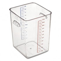 SpaceSaver Square Containers, 22 qt, 10 1/2 x 11.3 x 14.4 in, Clear