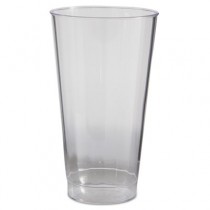 Classic Crystal Plastic Tumblers, 16 oz., Clear, Fluted, Tall