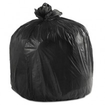 Low-Density Can Liners, 45gal, .65mil, 40w x 46h, Black, 25/Roll