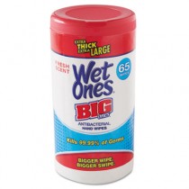 Wet Ones Big Ones Antibacterial Wipes, 4 1/2" x 8", White