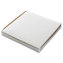 Pizza Boxes, 16w x 16d x 1 7/8h, White/Kraft, Clay-Coated Paperboard