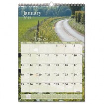 Recycled Scenic Monthly Wall Calendar, Jan-Dec, Wall, 12 x 17, 2013