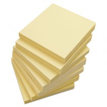 Fan-Folded Pop-Up Notes, 3 x 3, Yellow, 12 100-Sheet Pads/Pack