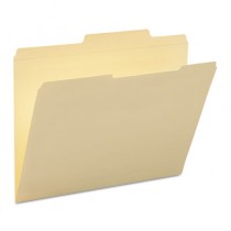 Guide Height Folder, 2/5 Cut Right, Two-Ply Tab, Letter, Manila, 100/Box