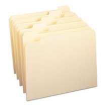 File Folders, 1/5 Cut, One-Ply Top Tab, Letter, Manila