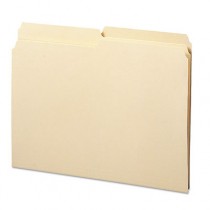 Folders, 1/2 Cut Assorted, Reinforced Top Tab, Letter, Manila