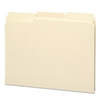 File Folders, 1/3 Cut, Double-Ply Top Tabs, Letter, Manila, 12/Pack