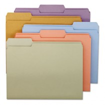 File Folders, 1/3 Cut Top Tab, Letter, Assorted Colors, 100/Box