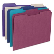 File Folders, 1/3 Cut Top Tab, Letter, Deep Assorted Colors