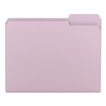 File Folders, 1/3 Cut Top Tab, Letter, Lavender, 100/Box