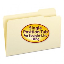 File Folders, 1/3 Cut Third Position, One-Ply Top Tab, Legal, Manila