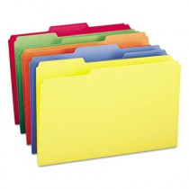 File Folders, 1/3 Cut Top Tab, Legal, Assorted Colors
