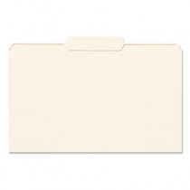 File Folders, 1/3 Cut Second Position, One-Ply Top Tab, Legal, Manila