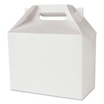 Carryout Barn Boxes, 10lb, 8 7/8w x 5d x 6 3/4h, White, Paperboard