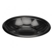 Laminated Utility Bowls, Foam, Round, 16 oz, Black