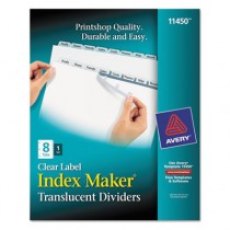 Index Maker Clear Label Punched Dividers, 8-Tab, Letter