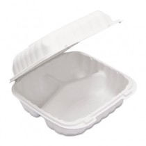 EarthChoice SmartLock Hinged Lid Containers,White, 22 oz
