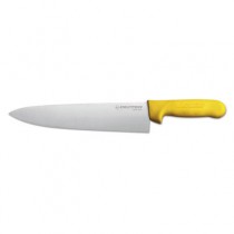 Cook's Knife, 10 Inches, High-Carbon Steel with Yellow Handle, 1/Each