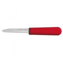 Cooks Parer Knife, 3 1/4 Inches, High-Carbon Steel with Red Handle, 1/Each