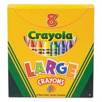 Large Crayons, Tuck Box, 8 Colors/Box
