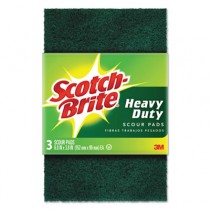 Heavy-Duty Scour Pad, 3.8" W x 6" L, Green