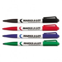 Pen Style Dry Erase Markers, Bullet Tip, Assorted, 4/Set