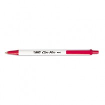 Clic Stic Ballpoint Retractable Pen, Red Ink, Medium, Dozen
