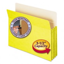 3 1/2 Inch Expansion Colored File Pocket, Straight Tab, Letter, Yellow