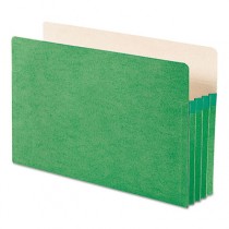 3 1/2 Inch Expansion Colored File Pocket, Straight Tab, Legal, Green