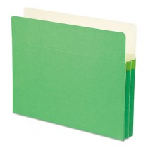 1 3/4 Inch Expansion Colored File Pocket, Straight Tab, Letter, Green