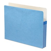 1 3/4 Inch Expansion Colored File Pocket, Straight Tab, Letter, Blue