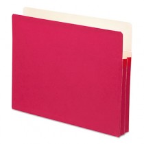 1 3/4 Inch Expansion Colored File Pocket, Straight Tab, Letter, Red