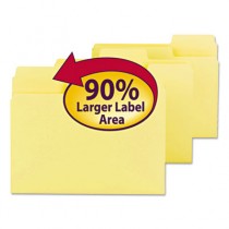 SuperTab Colored File Folders, 1/3 Cut, Letter, Yellow